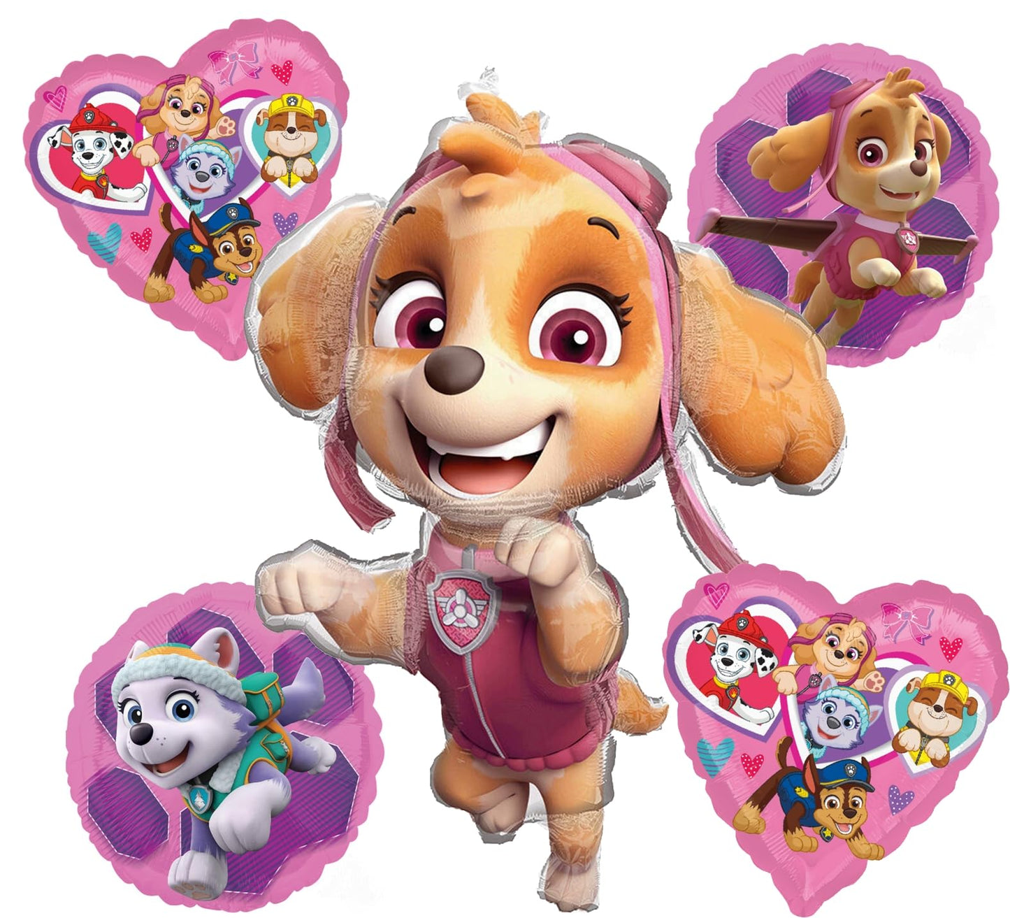 Sky & Everest Girl Birthday Balloon Bouquet