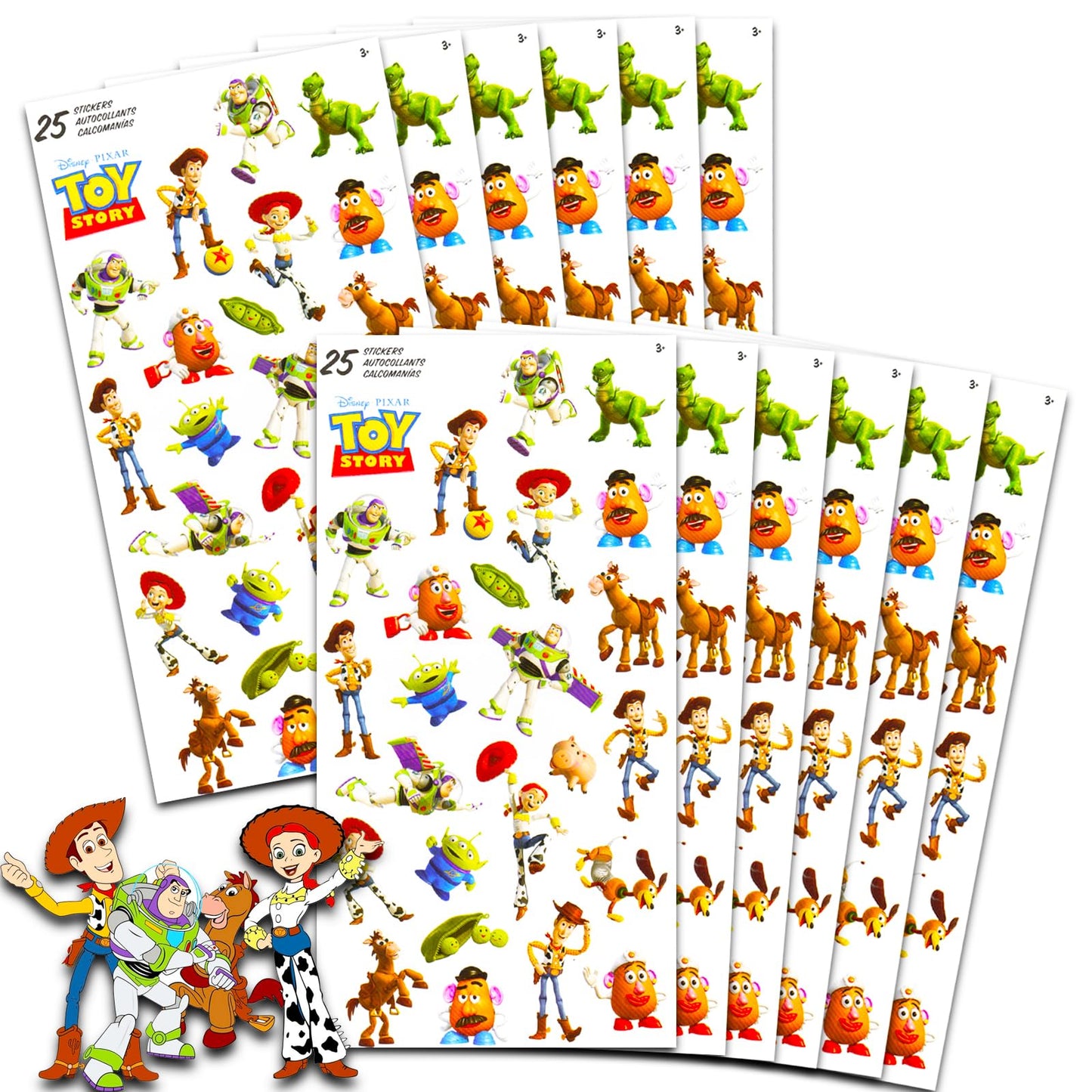 Toy Adventure Character Sticker Sheets Party Favors