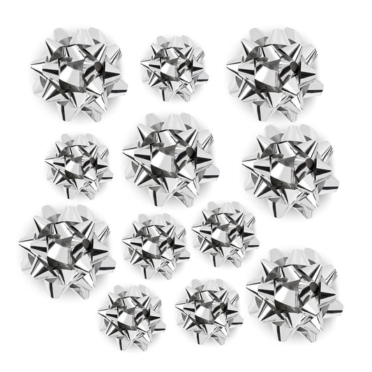 Silver Metallic Gift Bows