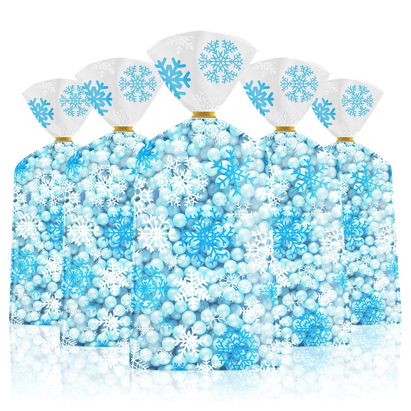 Frozen Winter Snowflake Treat Bags – 100 ct