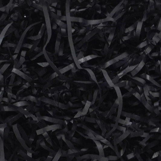 TORONTOKYO 4.5oz Crinkle Cut Paper Shredded Filler Confetti Raffia Grass Paper Shred for Gift Wrapping Basket Filling Birthdays Weddings Anniversaries Valentines Day Christmas (Black)