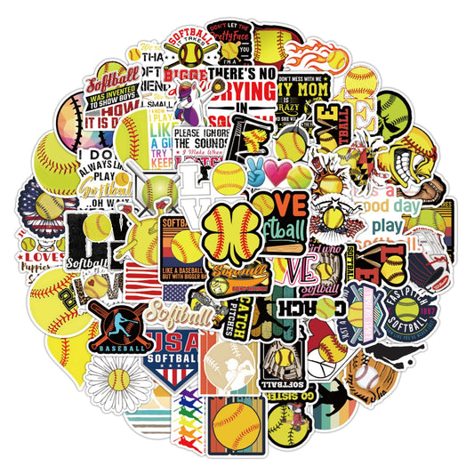 Softball Motivational Stickers – 100 Pack
