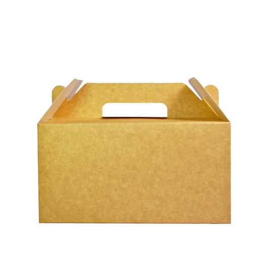 Brown Gable Boxes for Food & Party Favours – 50 Pack, 8.25 x 5 x 4 Inch
