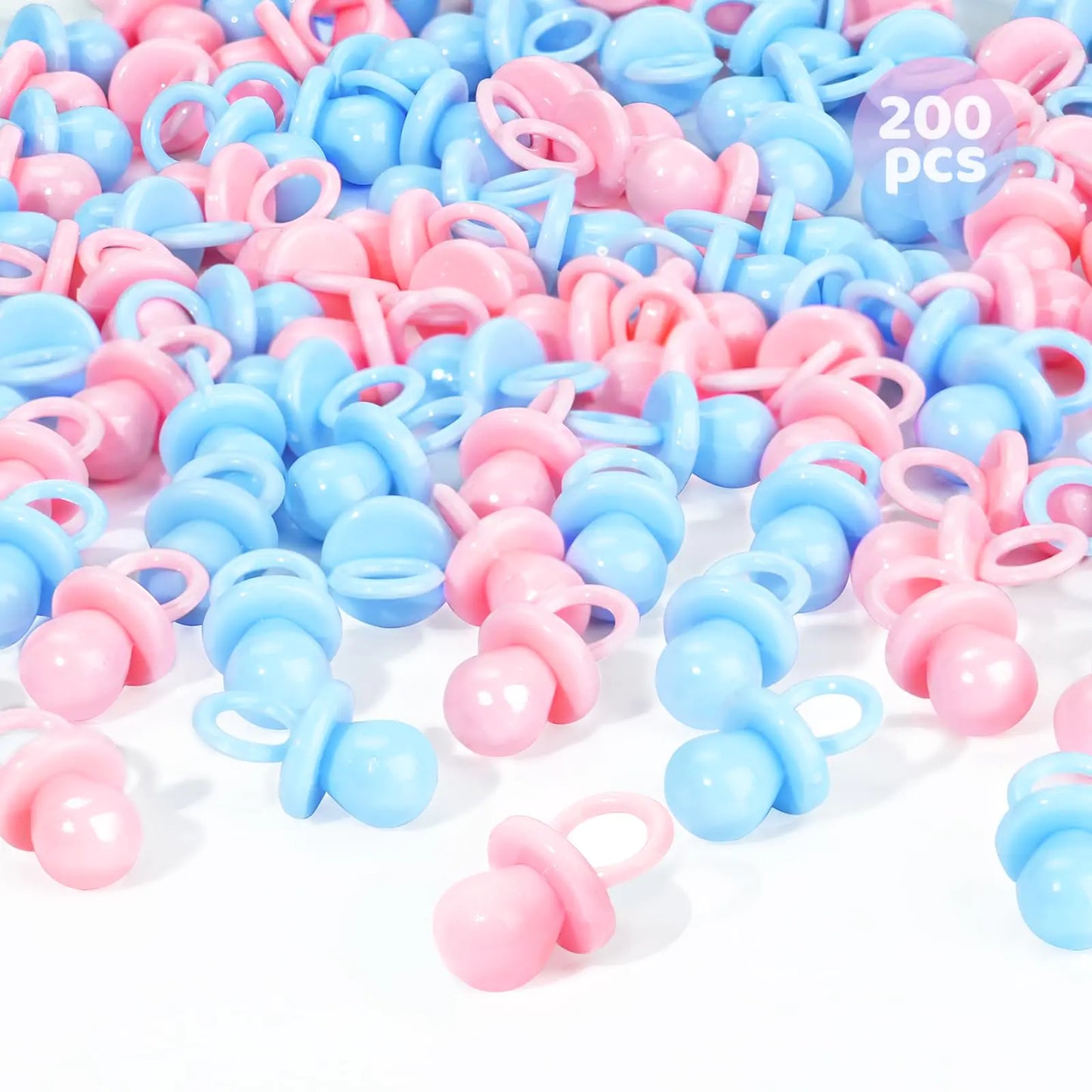 Gender Reveal Mini Plastic Pacifiers