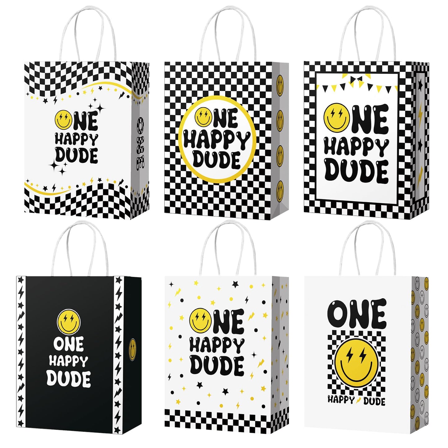 One Happy Dude 1st Birthday Party Favor Bags - 24 ct