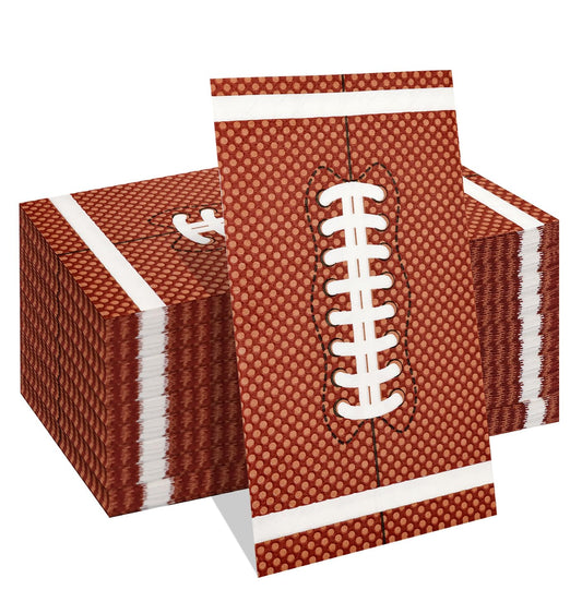 Football Paper Party Napkins 3-Ply – 50 Pack
