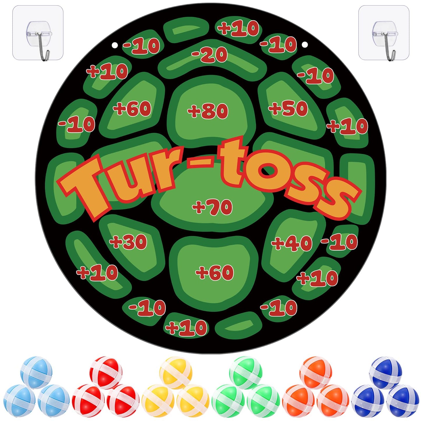 Turtle Sticky Ball Dart Board Party Game for Kids