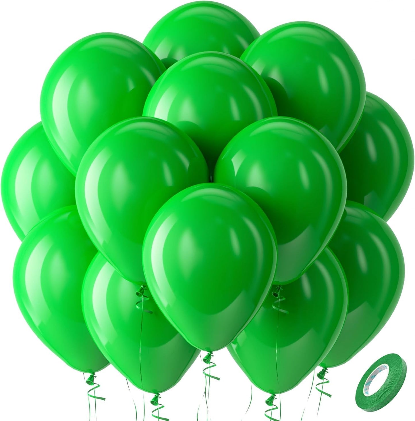 Green Latex Party Balloons 12 Inch – 100 Pack