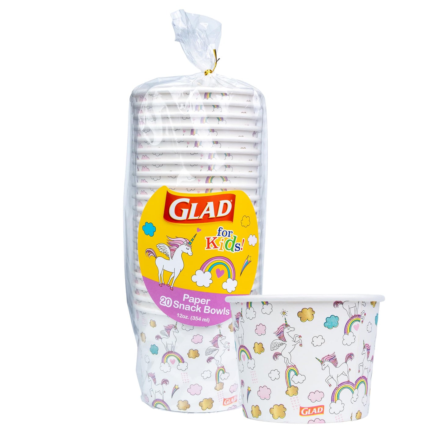 Unicorn Paper Snack Bowls 12oz - 20 ct