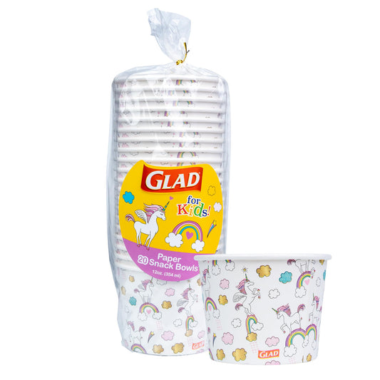 Unicorn Paper Snack Bowls 12oz - 20 ct