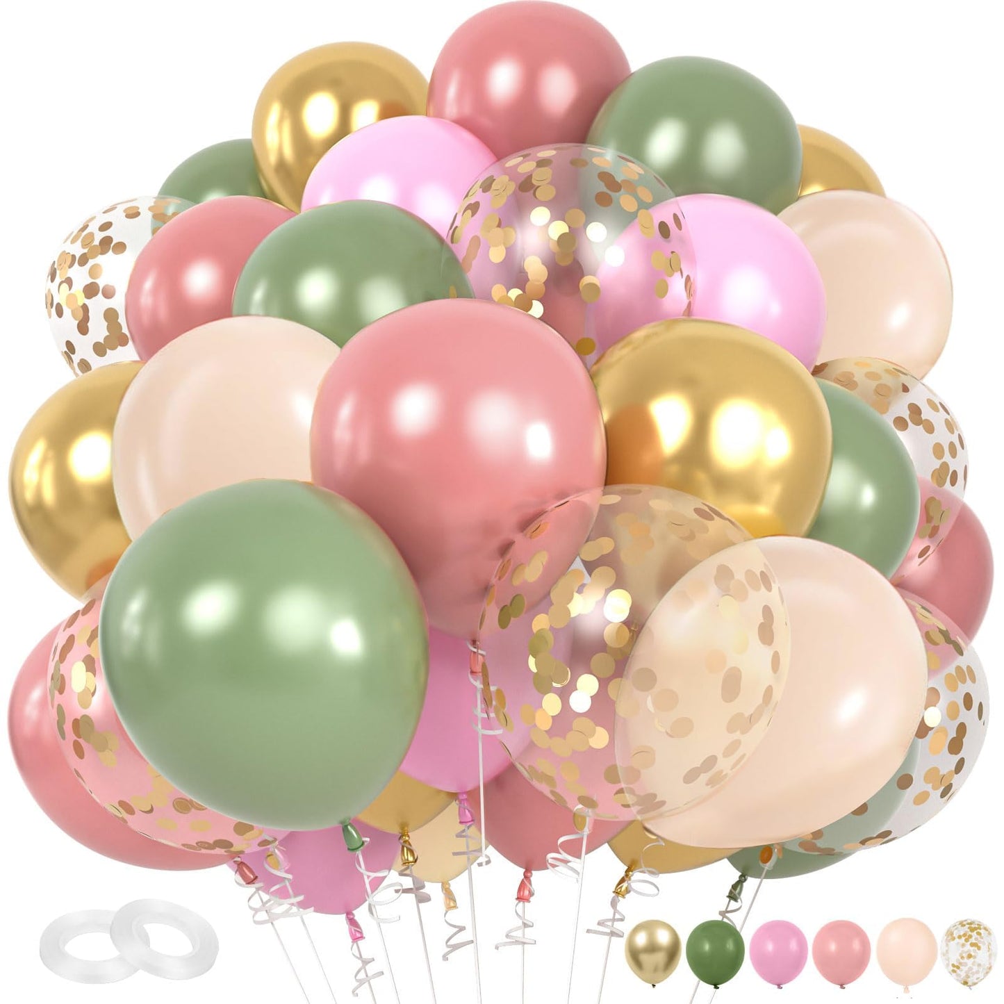 Pink & Green Jungle Birthday Party Balloon Set