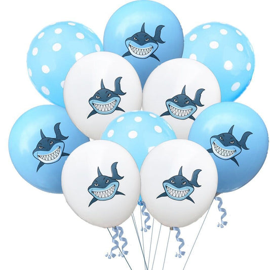 Ocean Shark Cartoon Party Balloons 12 Inch – Baby Party Set