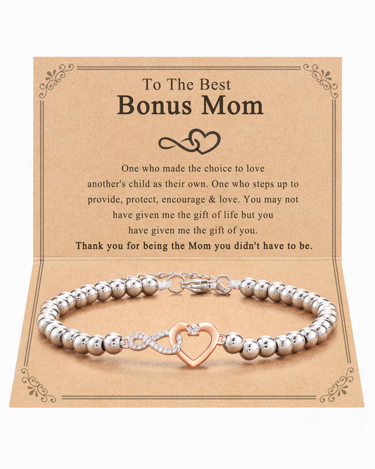 Shonyin Bonus Mom Gifts Bonus Mom Christmas Gifts for Step mom Bonus Mom Bracelet Christmas Mothers Day Valentines Day Gifts Stocking Stuffers for Women Adults 2024
