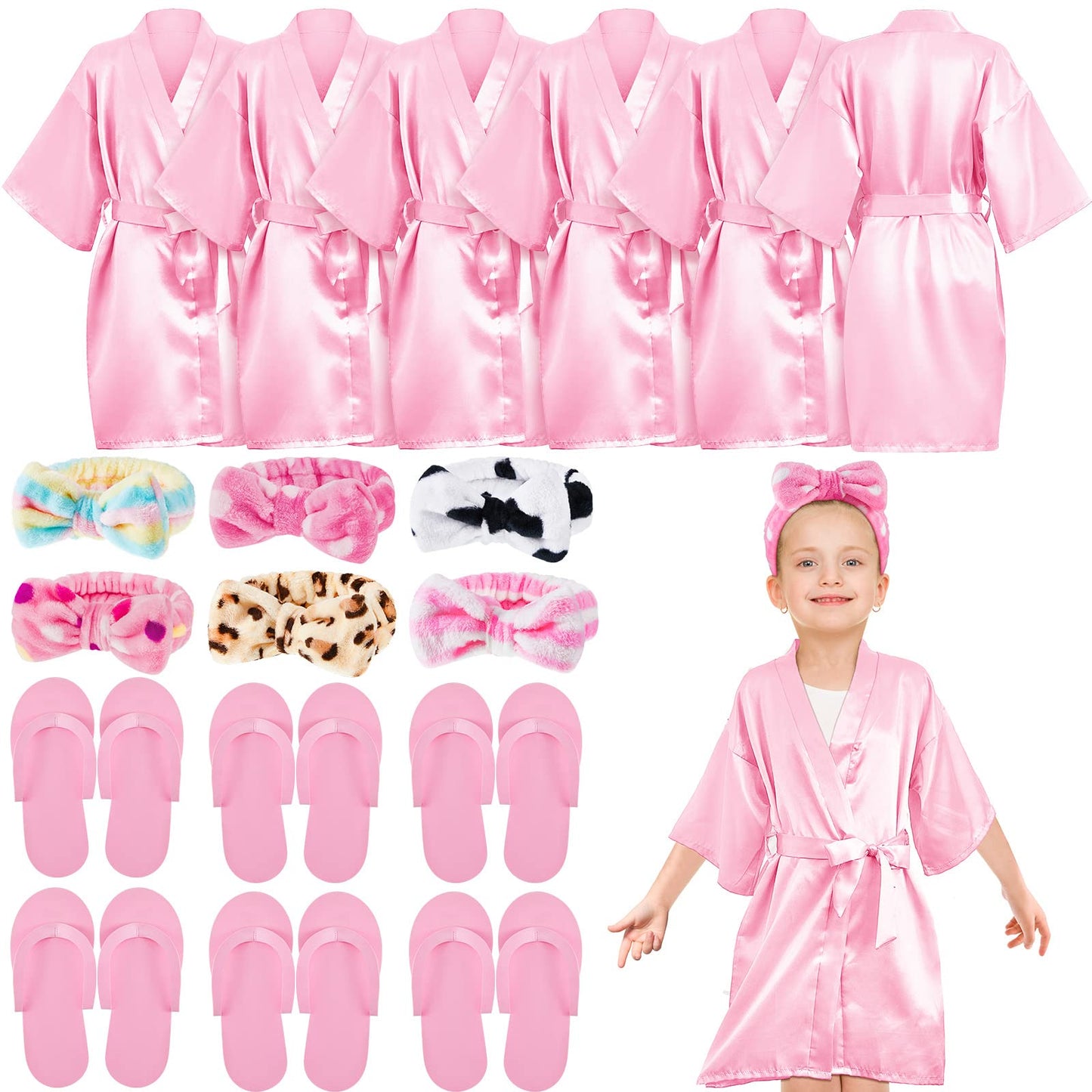 Pink Spa Party Supplies for Girls – 18 Piece