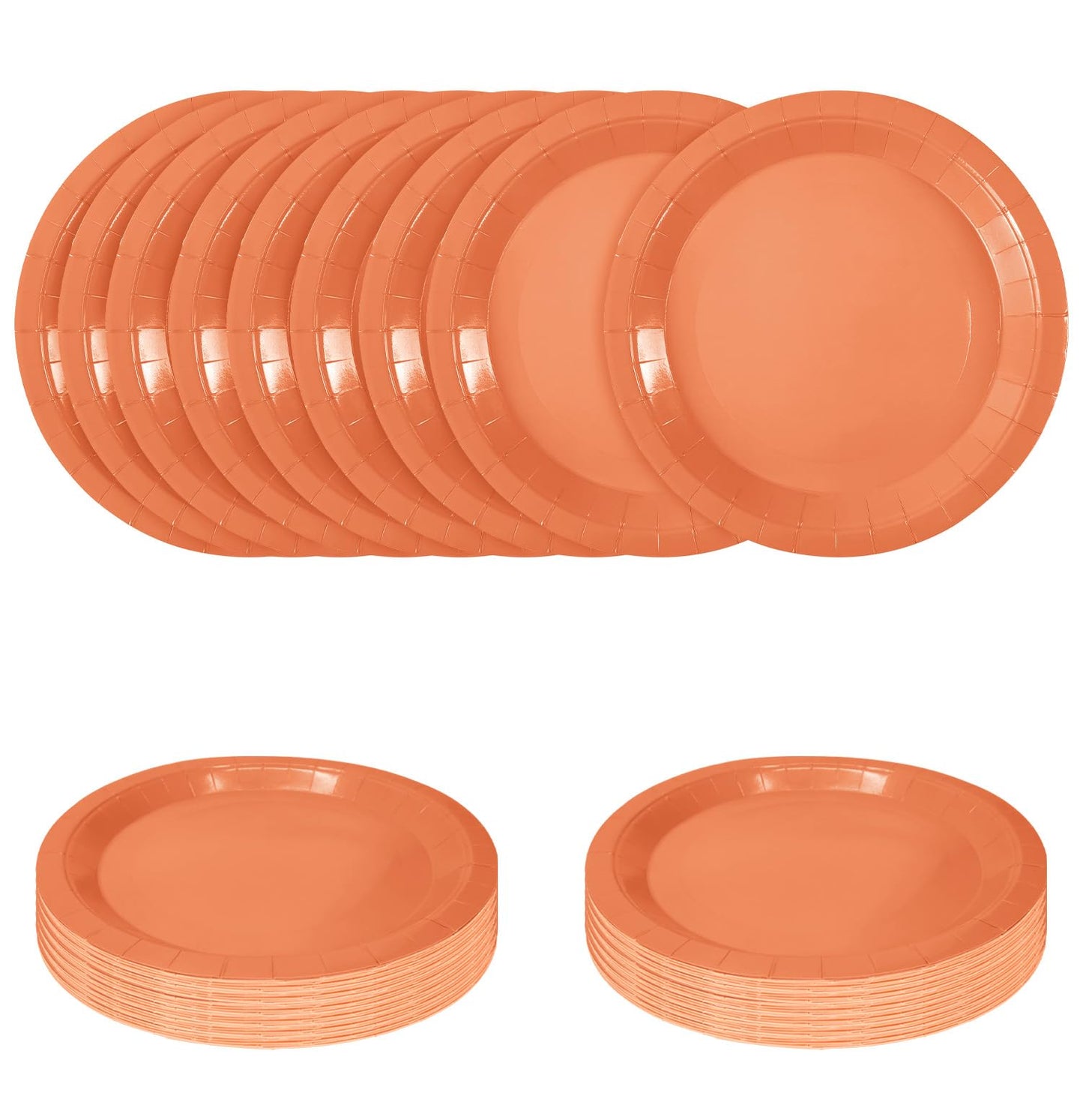 Orange Paper Dessert Plates - 50 ct