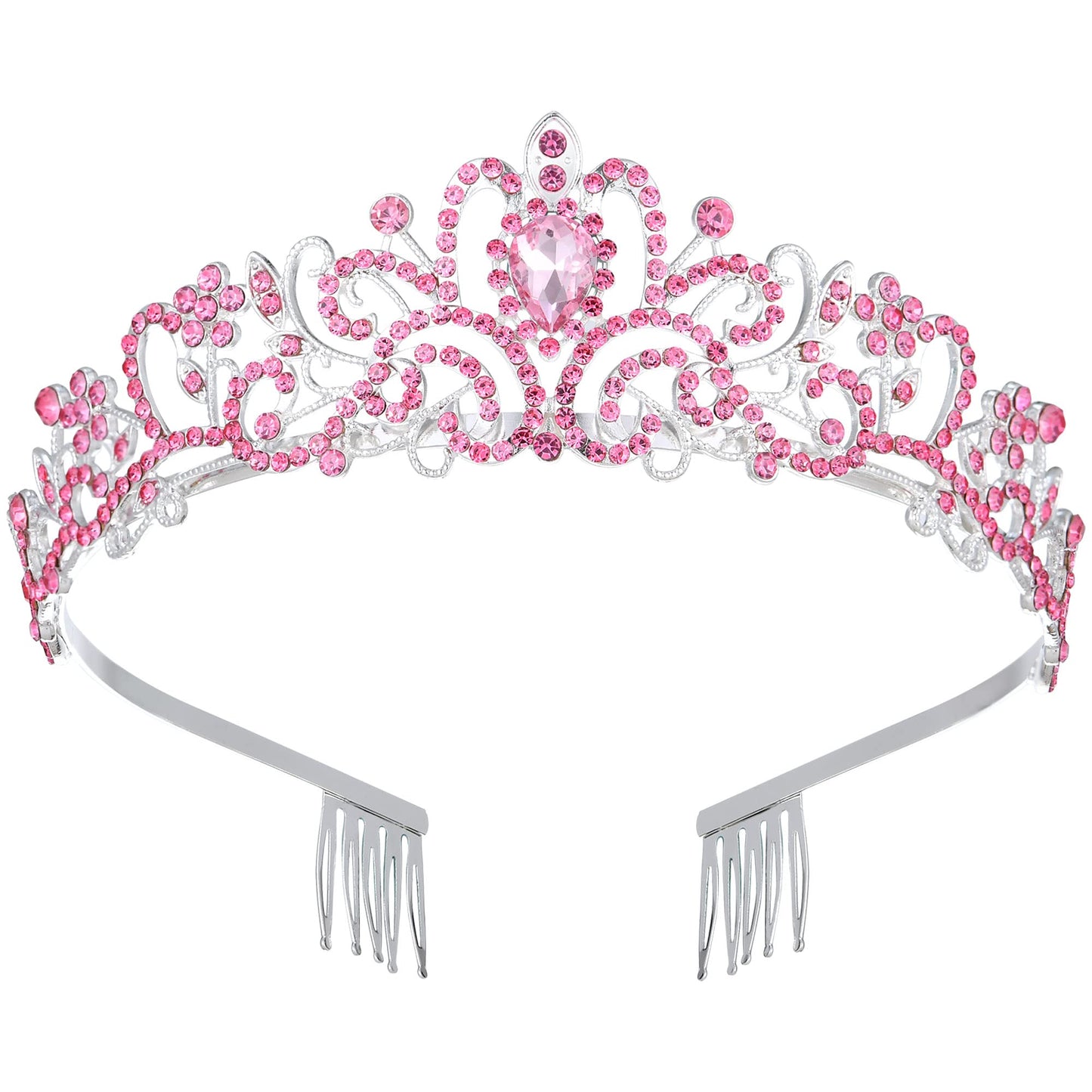 Pink Rhinestone Birthday Queen Crown