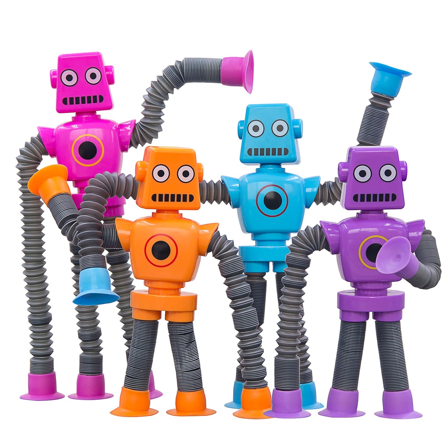 Robot Pop Tube Fidget Toys – 4 Pack
