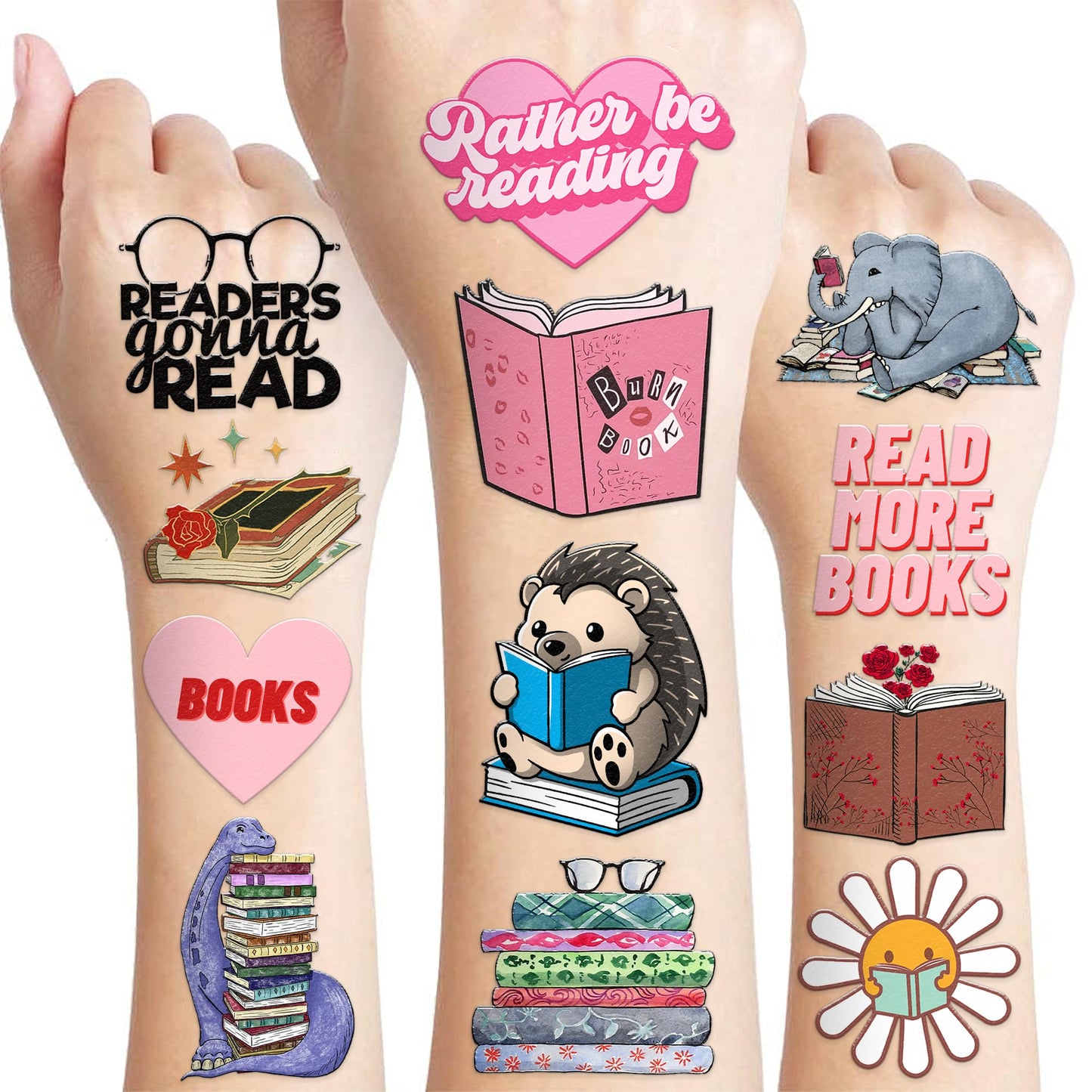 Reading & Book Library Temporary Tattoos Party Favours – 85 Piece