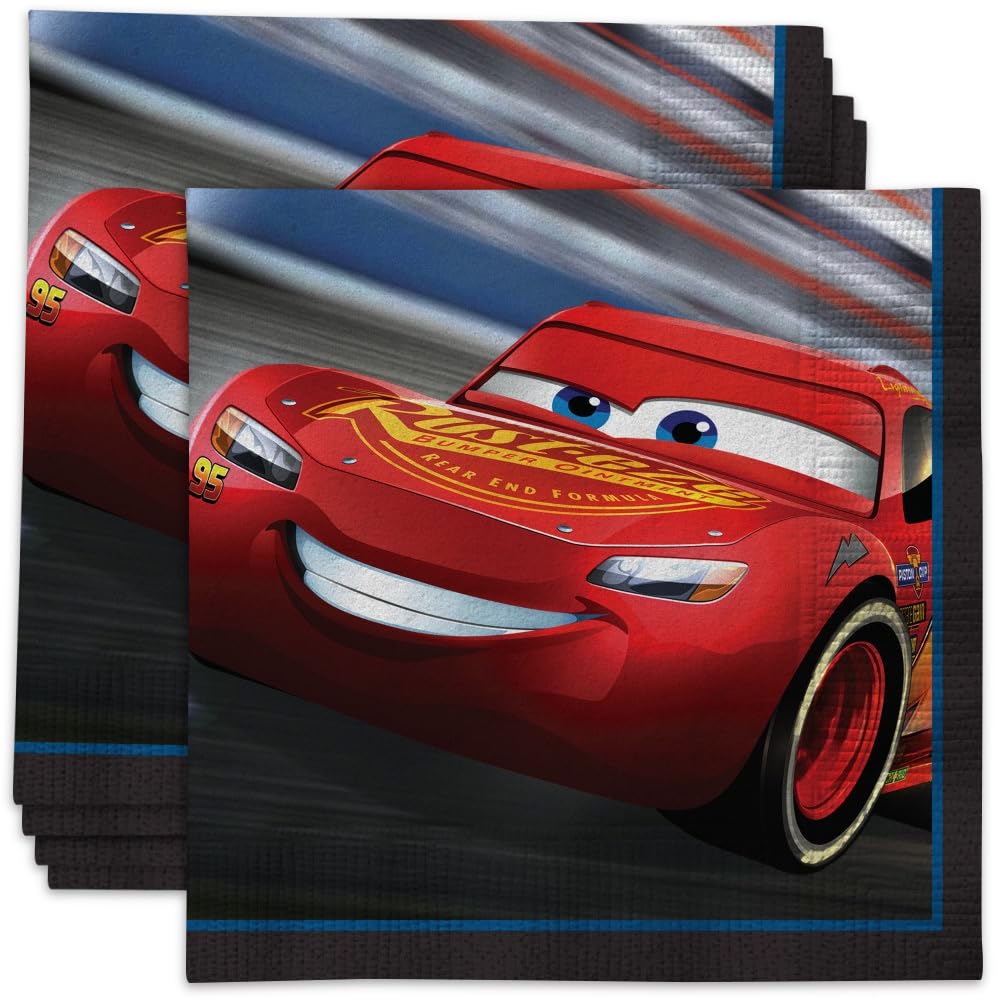 Disney Cars 3 Lightning McQueen Beverage Napkins
