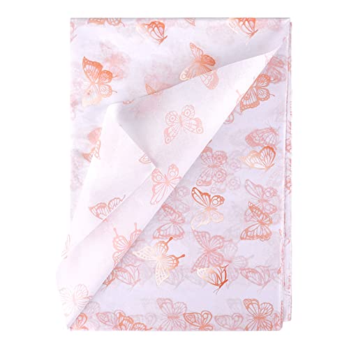 Rose Gold Butterfly Tissue Paper