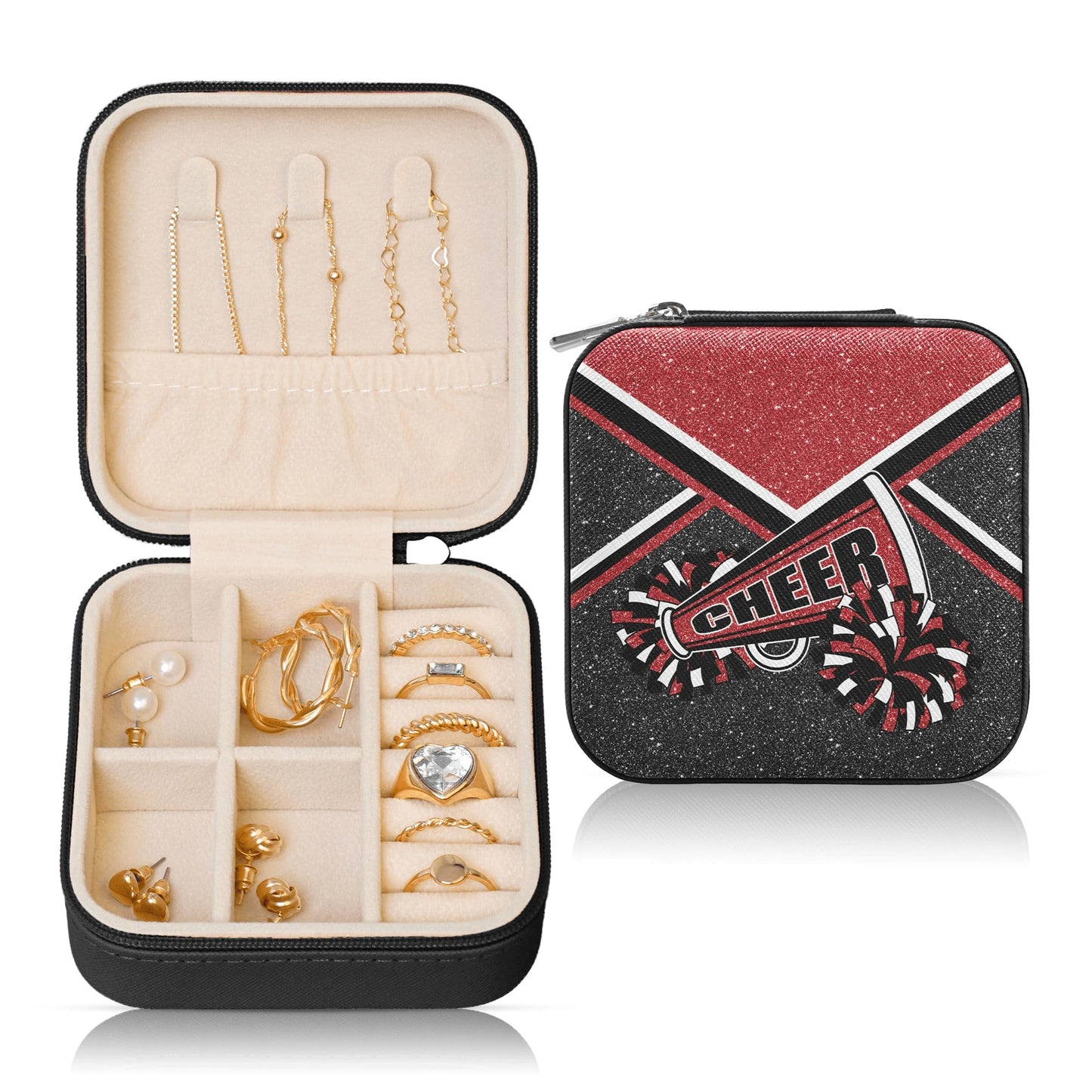 Cheerleader Travel Jewellery Case – Wine Red
