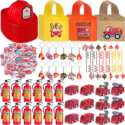 Firefighter Birthday Party Favour Kit – 12 Sets, 122 Piece