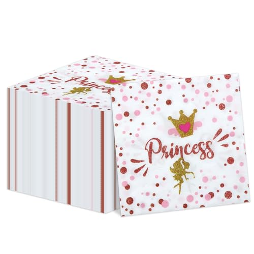 Pink Castle Princess Napkins - 100 ct