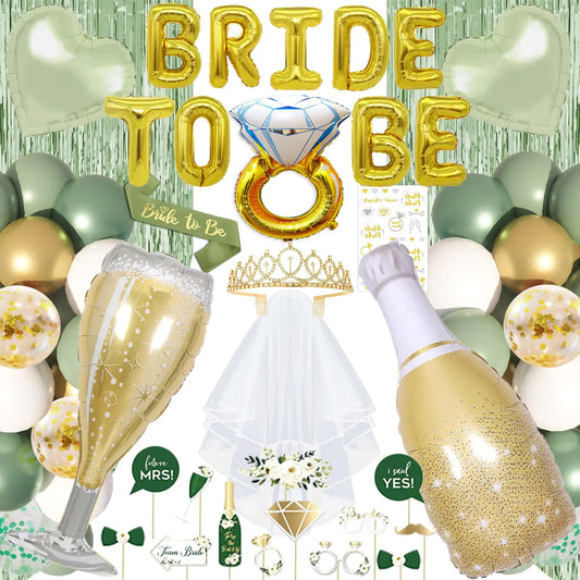 Sage Green Elegant Party Decoration Kit