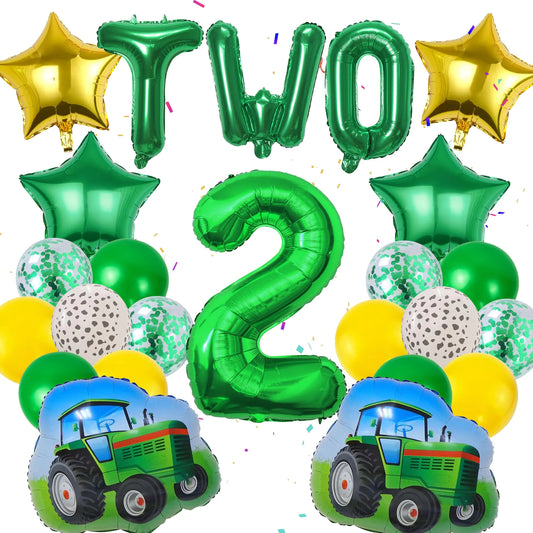 Tractor Birthday Balloon Bundle - Farm Foil Set