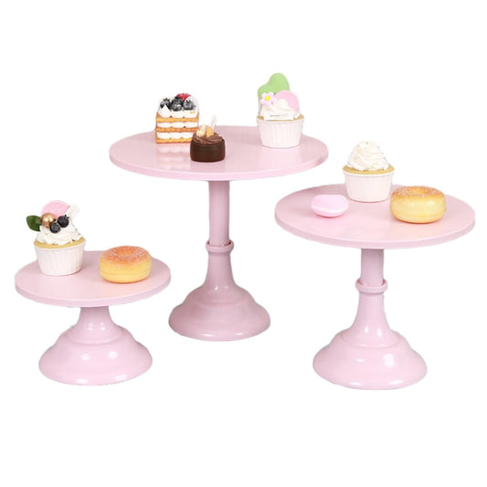 Pink Metal Cupcake & Dessert Stand Set – 3 Piece