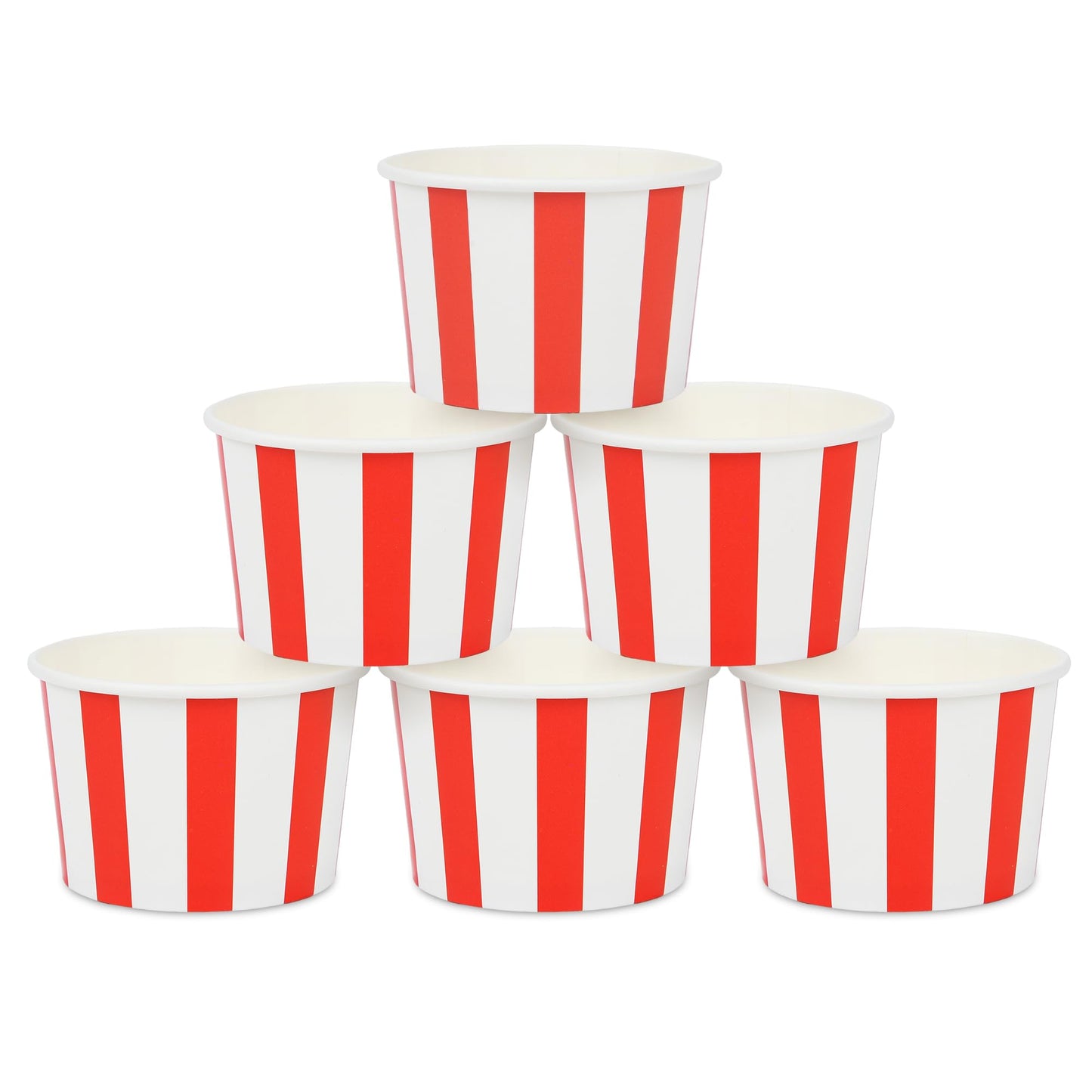 Red & White Circus Carnival Paper Dessert Cups 9oz – 50 Pack