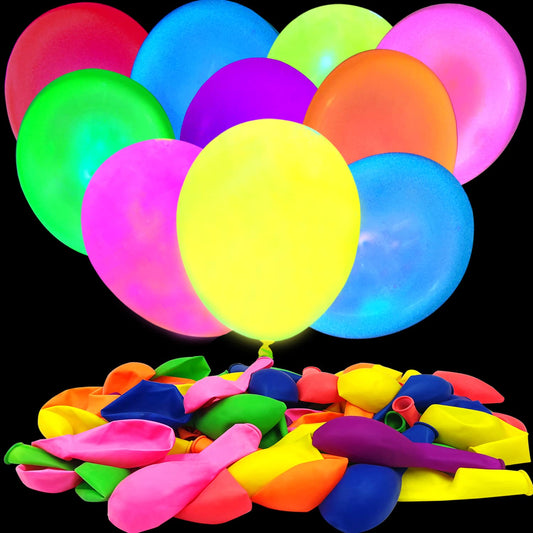 Neon UV Glow in the Dark Party Balloons 12 Inch – 310 Pack