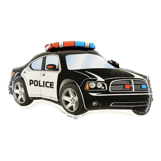 Black Police Car Supershape Foil Balloon – 37 Inch