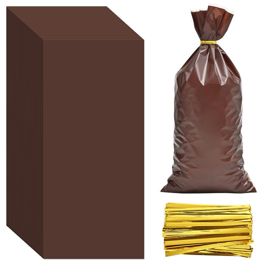 Brown Decorative Treat Bags - 100 ct