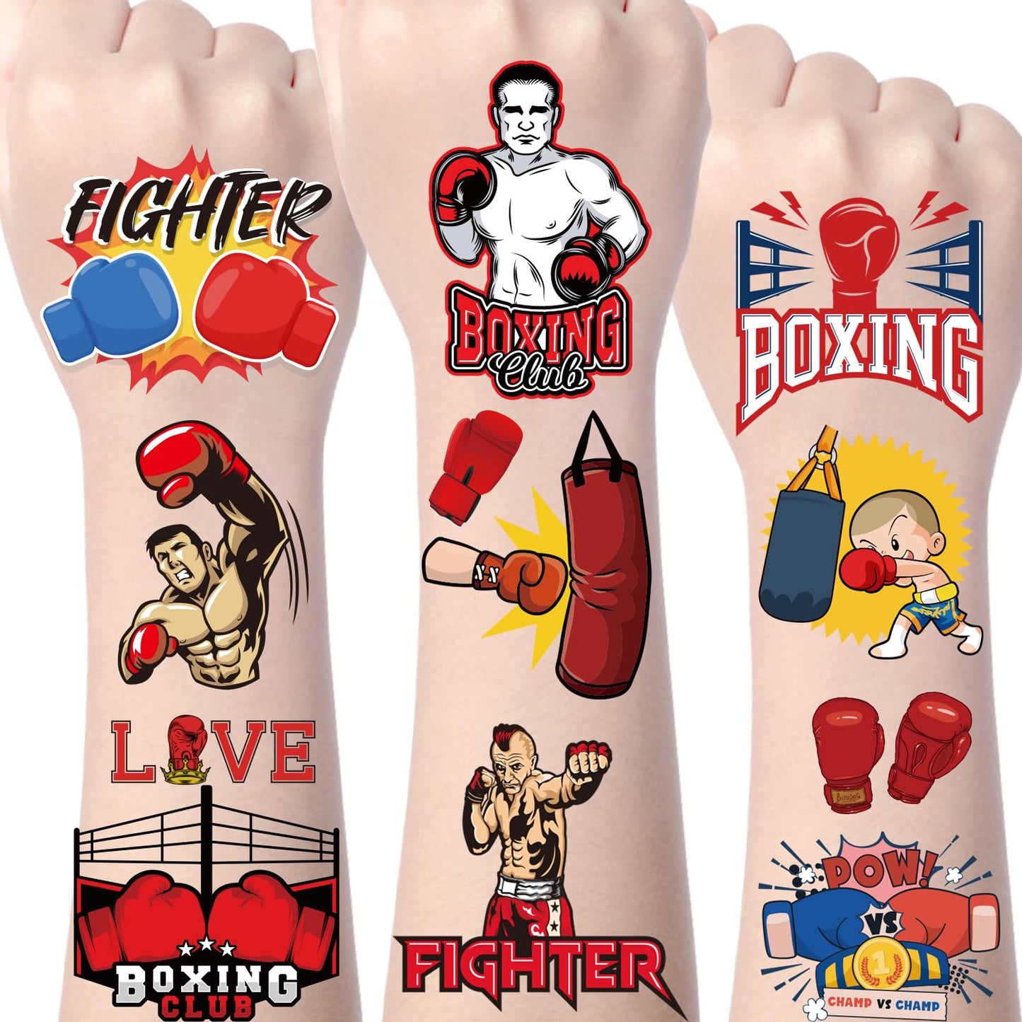 Boxing Temporary Tattoos Party Favours – 200+ Pack
