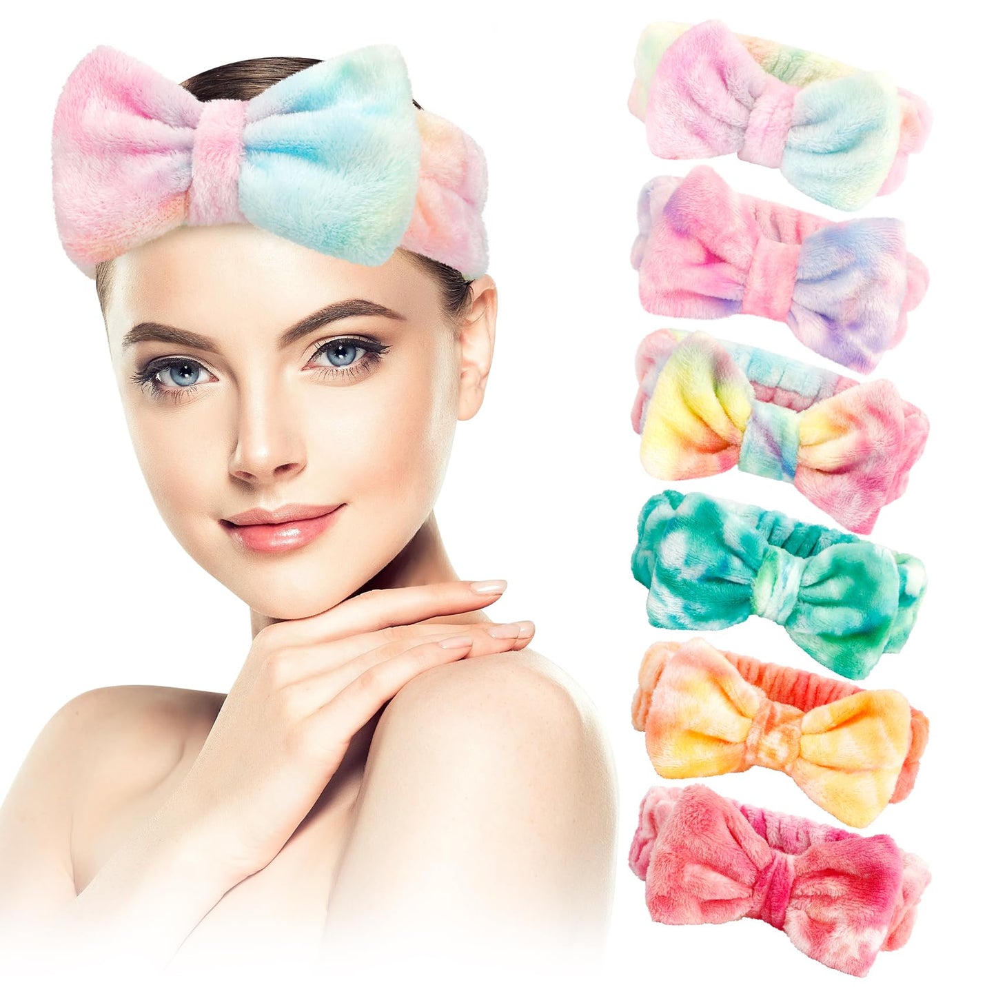 Spa Headbands for Teen Girls – 6 Pack, Gift Box