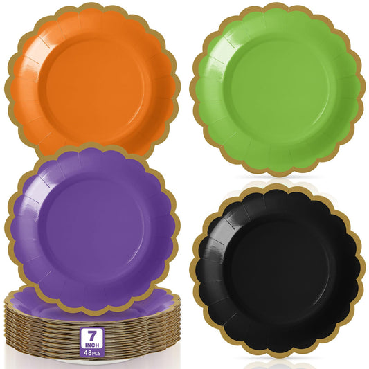 Halloween Scalloped Dessert Plates