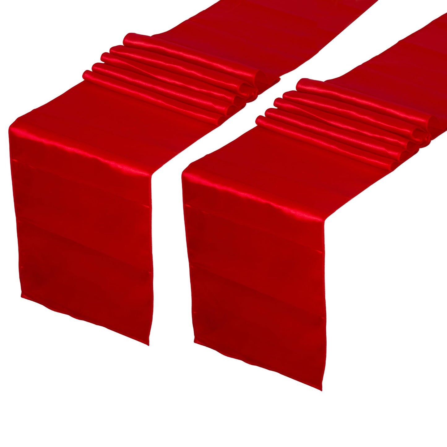 Red Satin Table Runners – 2 Pack, 12 x 108 Inch