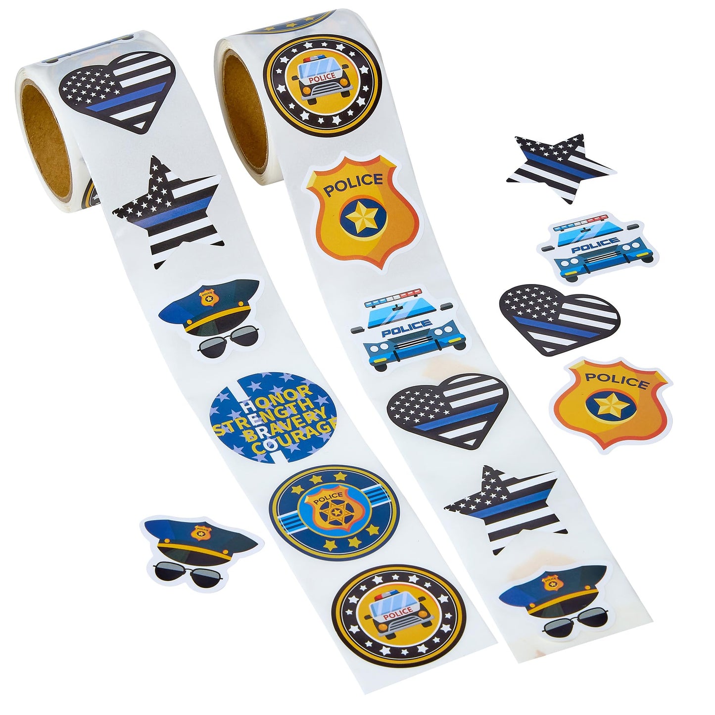 Police Law Enforcement Sticker Roll - 200 ct