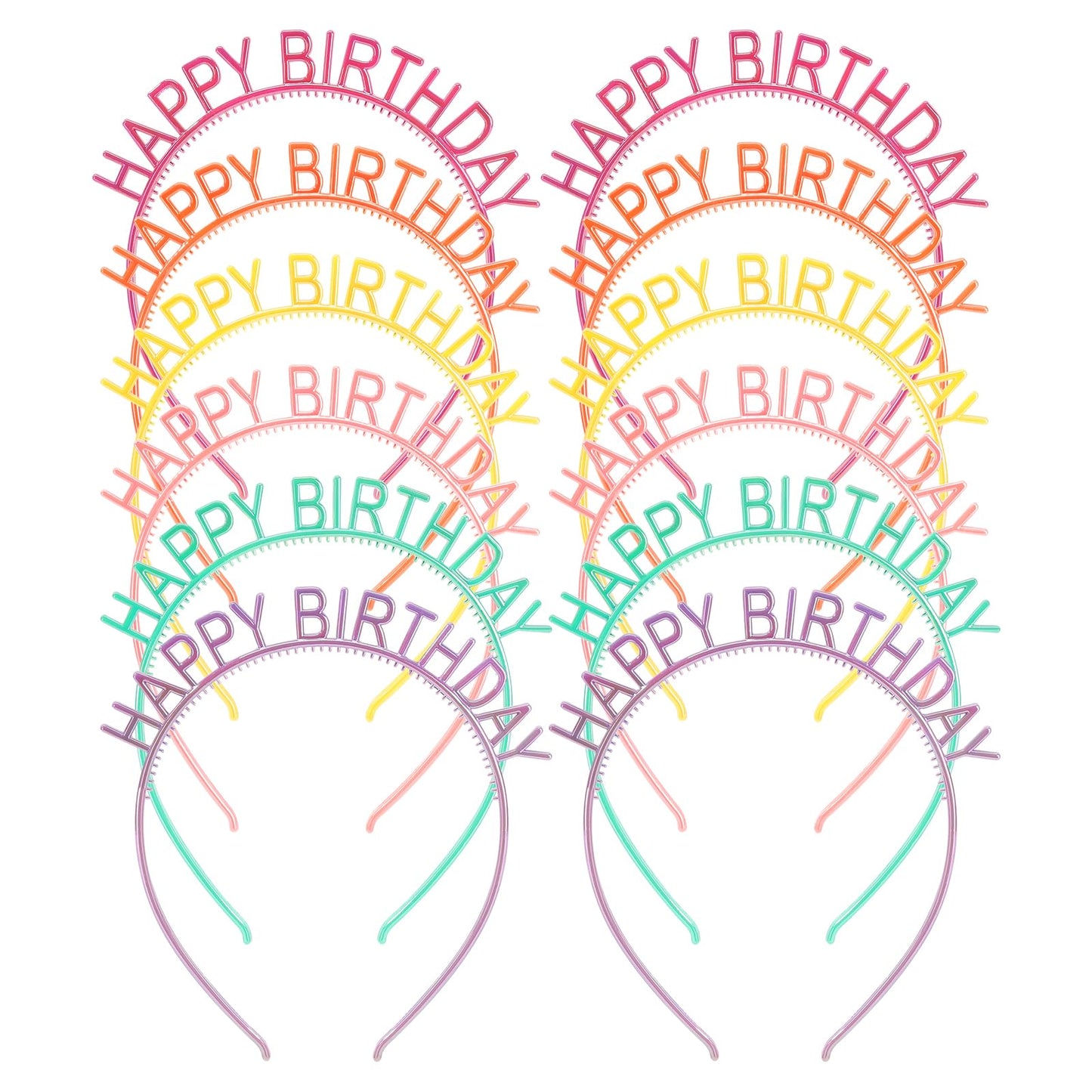 Rainbow Glitter Birthday Headband Party Accessory
