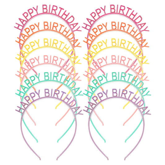 Rainbow Glitter Birthday Headband Party Accessory