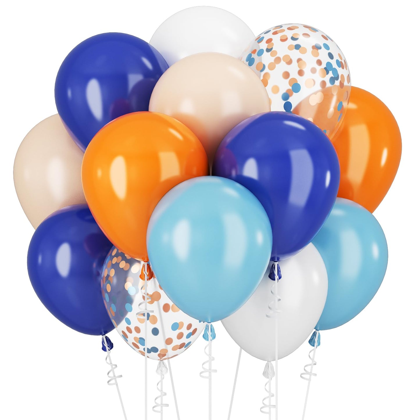 Blue & Orange Party Balloon Set – 60 Pack