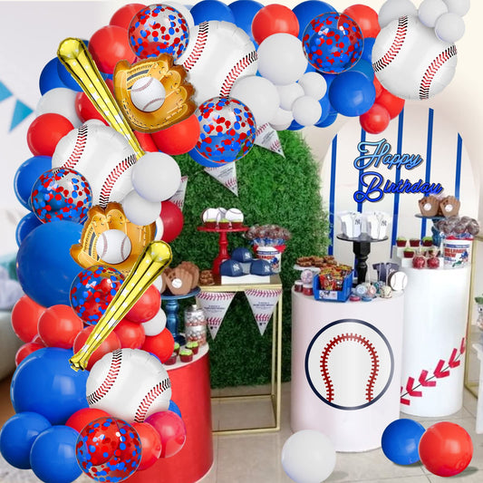 Baseball Balloon Garland Arch Kit – 113 Piece