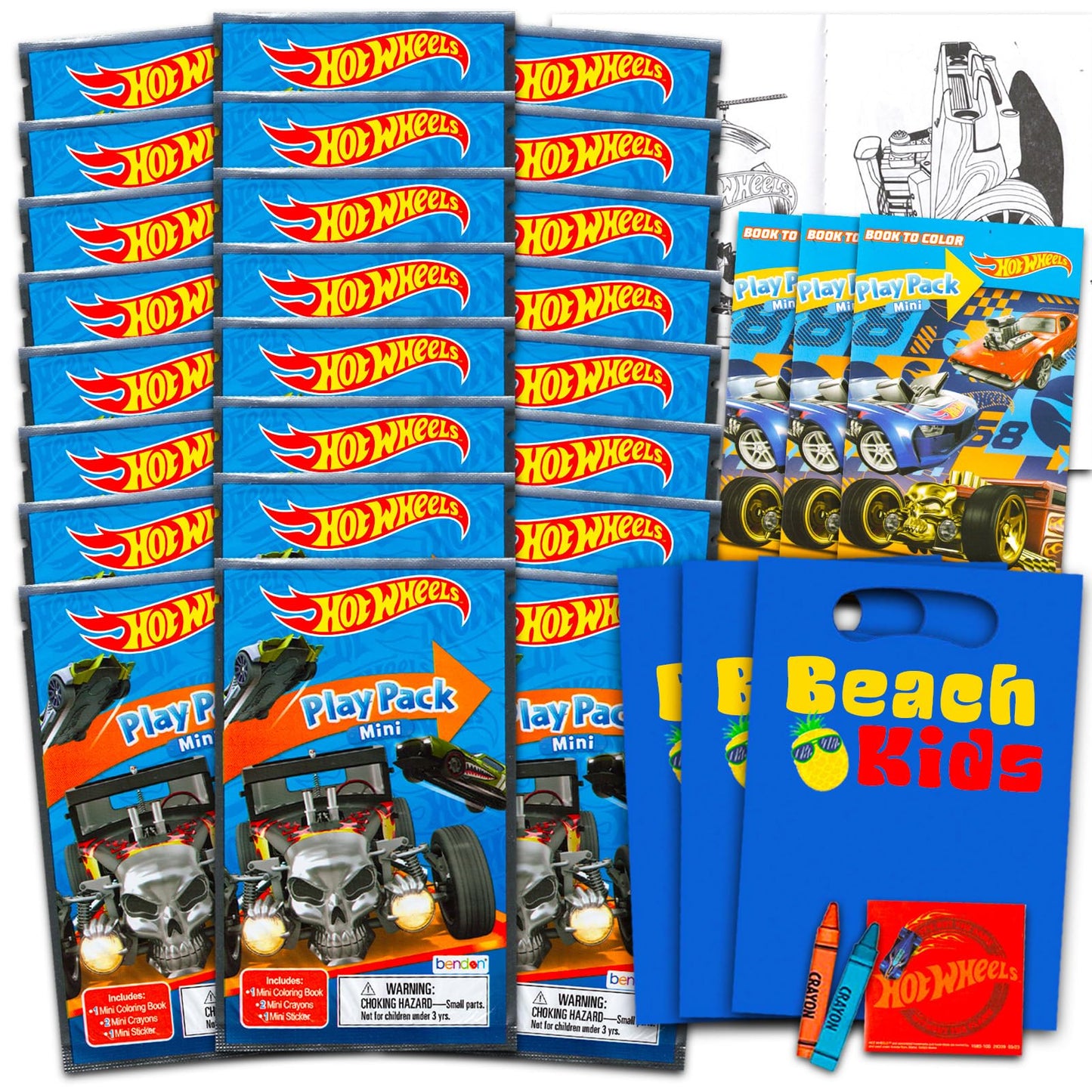 Race Car Mini Activity Party Favors - 24 ct