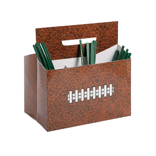 Football Utensil Caddy 3-Pocket Party Table Organizer