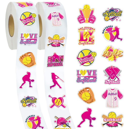 Softball Sticker Roll - 1,000 ct