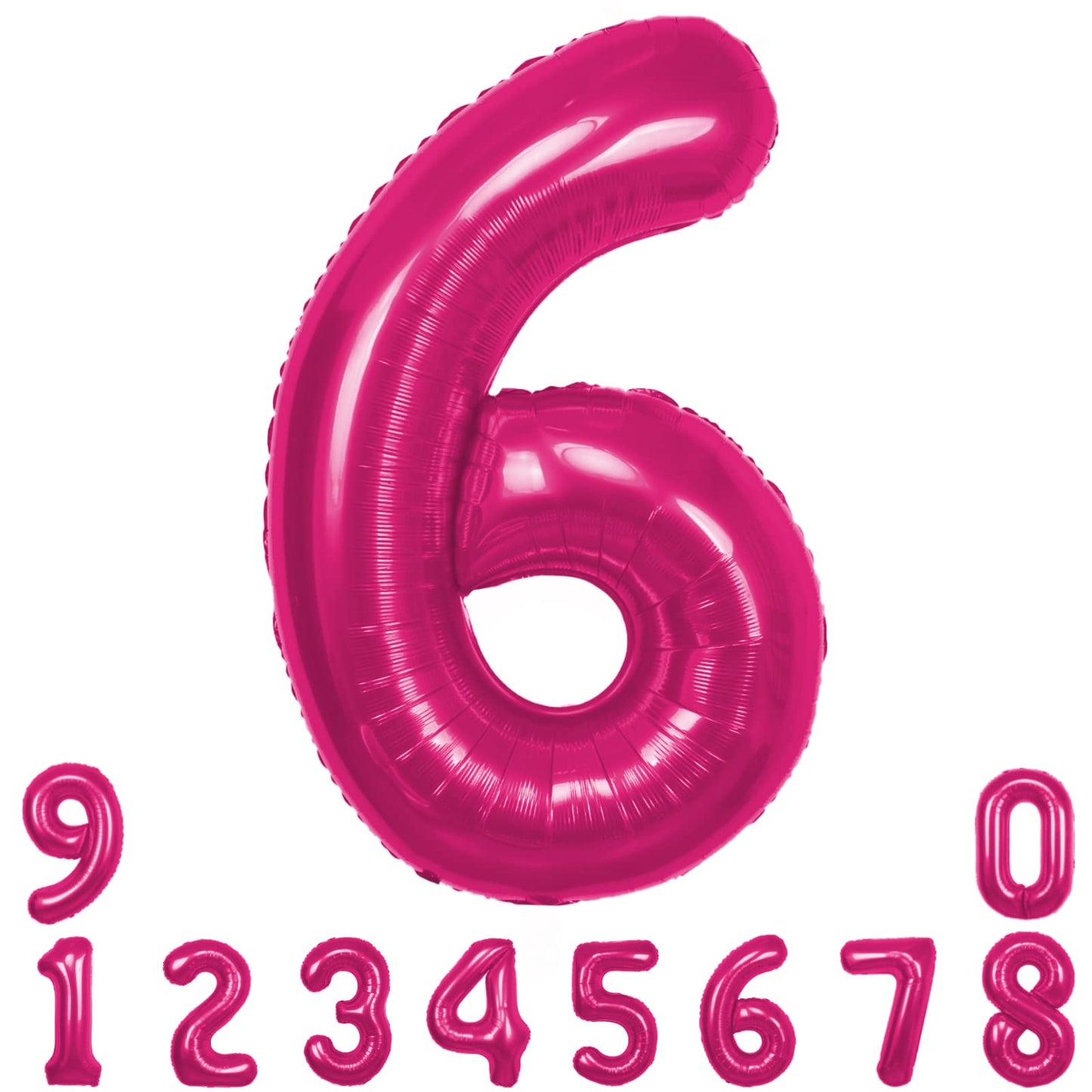 40 Inch Hot Pink 6 Balloon Number 6th Birthday Decorations for Girls Number 6 Balloon Navy Hot Pink 6 balloon Hot Pink 6 Years Old Balloon for 6th Birthday Decorations Girl Baby Shower