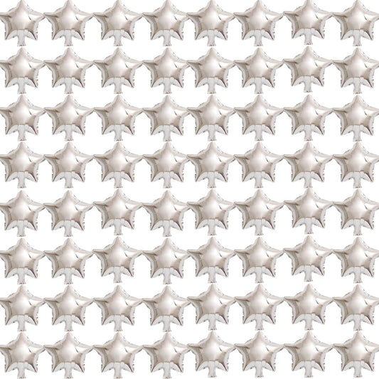 Silver Star Balloons50 Pieces PSKJATIN 5" Star BalloonsSmall Silver Foil Star Balloon Mylar Balloons for Party Decorations