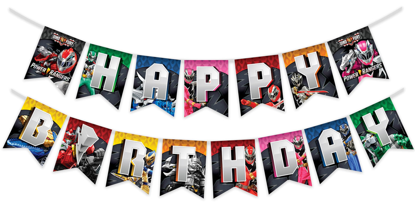 Power Rangers Happy Birthday Party Banner