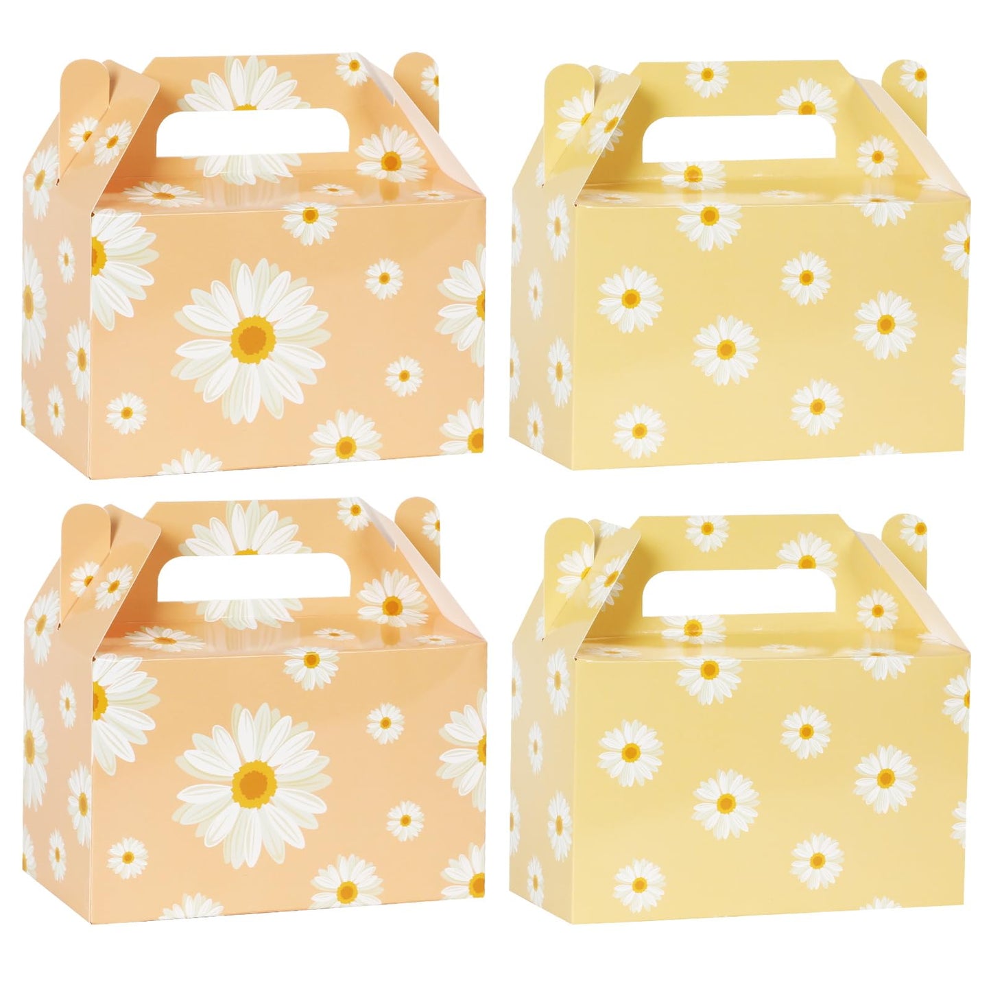ZOiiWA 24Pcs Daisy Flower Treat Boxes Party Supplies Hippie Daisy Flower Spring Party Favors Goodie Gift Boxes for Girls Birthday Baby Shower Wedding Party Decor Retro Hippie Boho Treat Candy Box Home